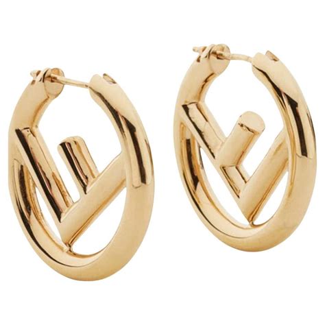 fendi earrings gold hoops.